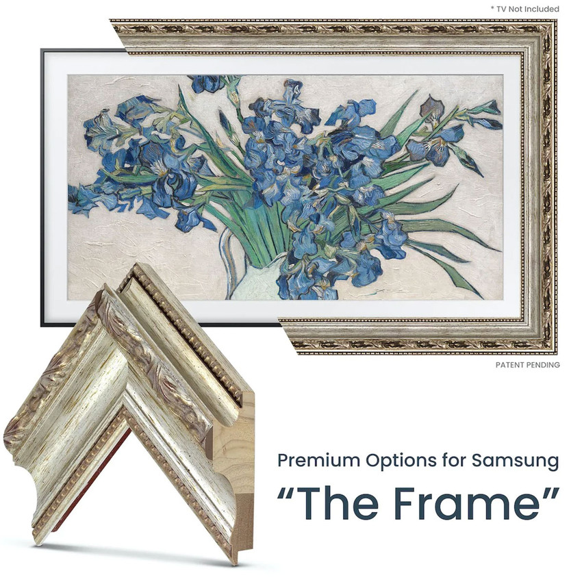 Frame My TV Samsung The Frame 43 Premiere Frame In Ornate Silver