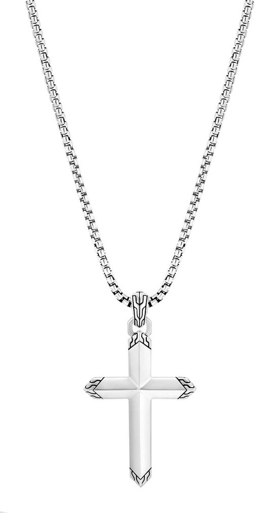 John Hardy Cross Pendant Necklace in Sterling Silver