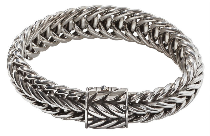 John Hardy Kami Chain Bracelet, 15mm - Size Large - in Sterling Silver