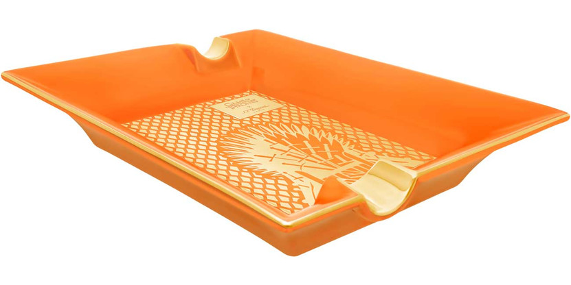 S.T. Dupont Game of Thrones Fire Porcelain Ashtray in Orange Dragon Scale and Gold