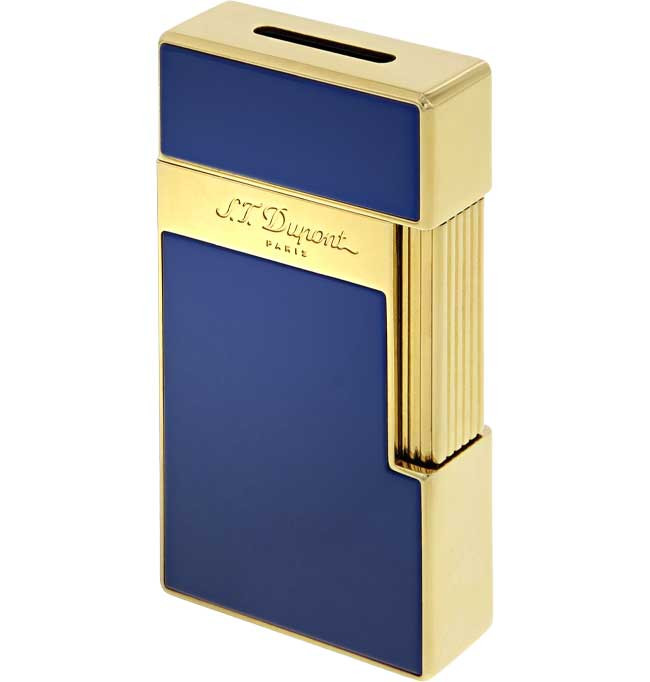 S.T. Dupont Biggy Lighter in Shiny Blue Lacquer