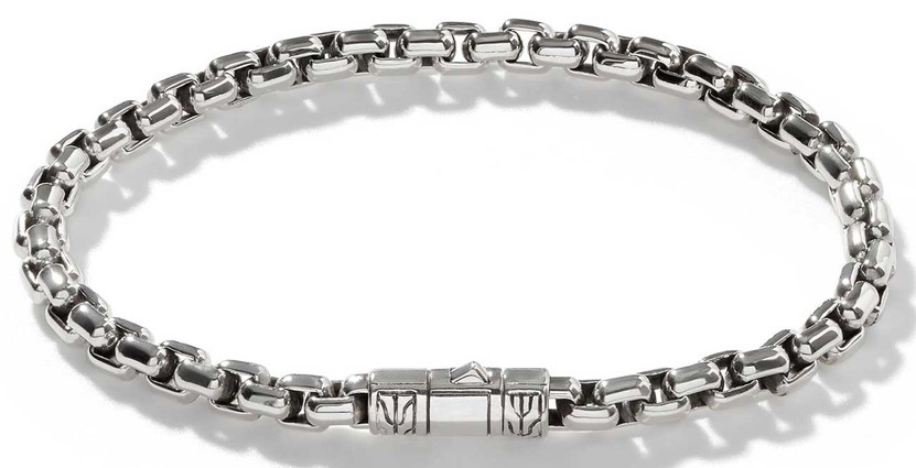 John Hardy Box Chain Bracelet, 4.8mm - Size Large - in Sterling Silver