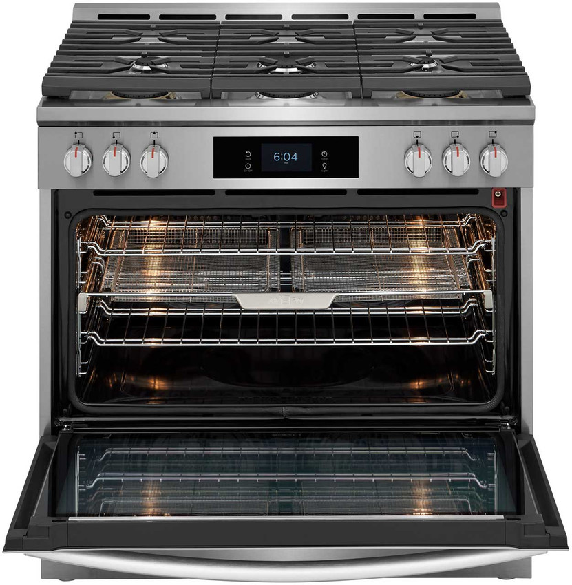 Frigidaire Gallery Dual-Fuel Range with Air Fry 36 Inch in Stainless Steel