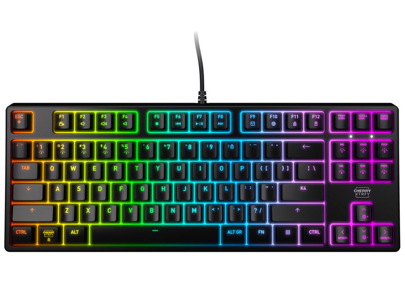 CHERRY XTRFY K4V2 RGB TKL Wired Mechanical Gaming Keyboard in Black