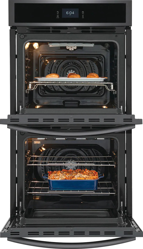 Frigidaire Gallery 30 Smudge-Proof Black Stainless Steel Double Electric Wall Oven With Total Convection