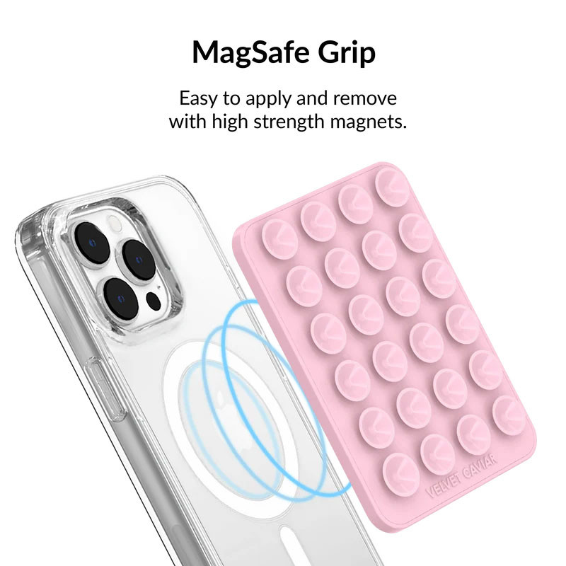 Velvet Caviar MightyGrip MagSafe Phone Mount in Strawberry Milk