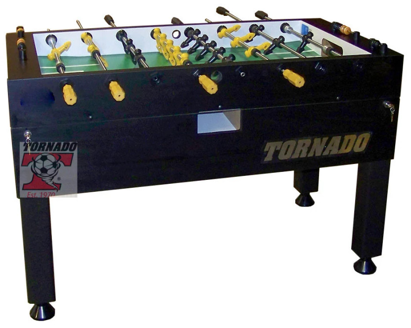 Tornado T-3000 Black Foosball Table 1 Man Goalie