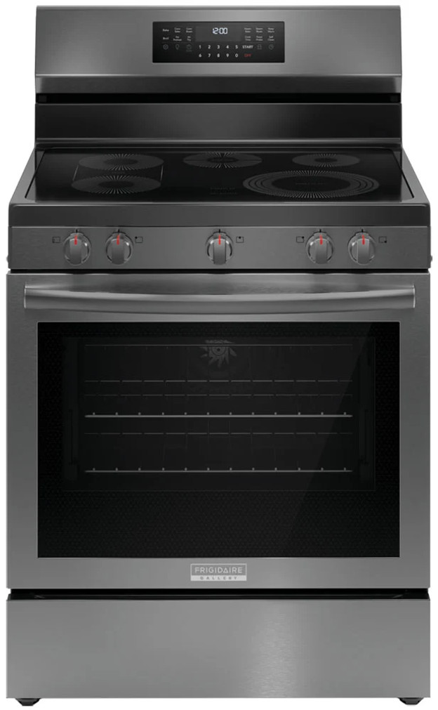 Frigidaire Gallery 30 In. Electric Range with Total Convection in Smudge-Proof Black Stainless Steel