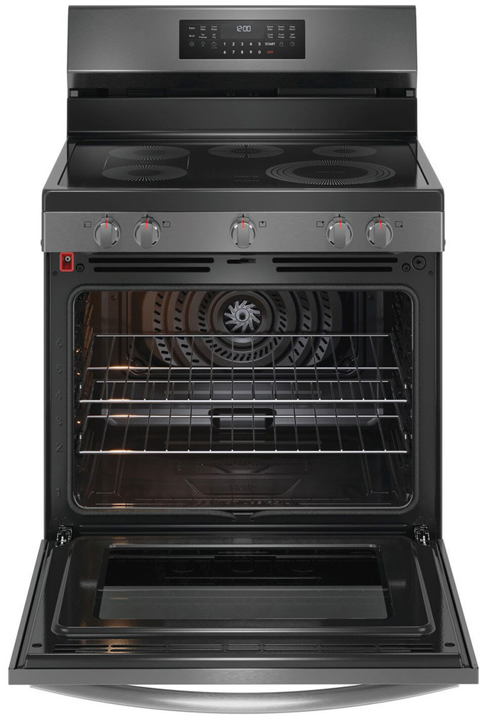 Frigidaire Gallery 30 In. Electric Range with Total Convection in Smudge-Proof Black Stainless Steel