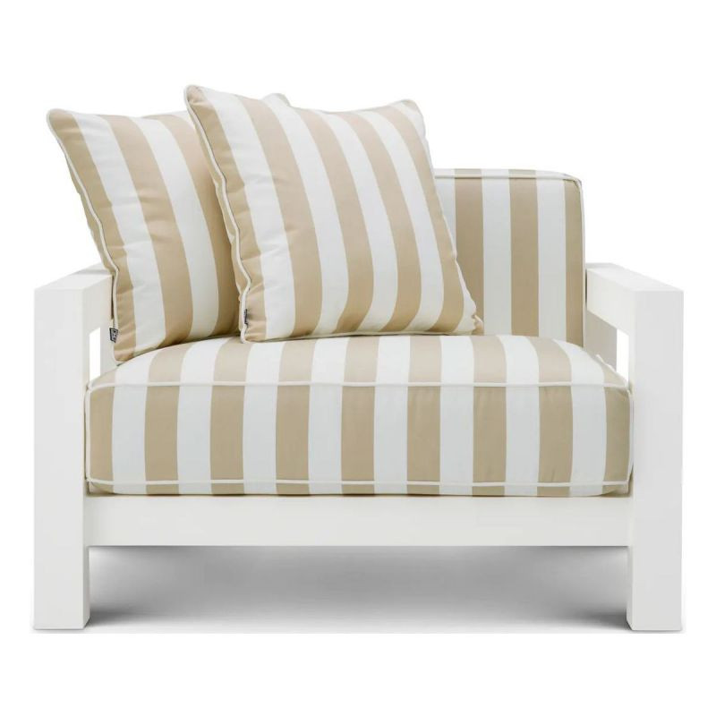 Outdoor Chair Cap-Antibes Matte White/Florent Beige