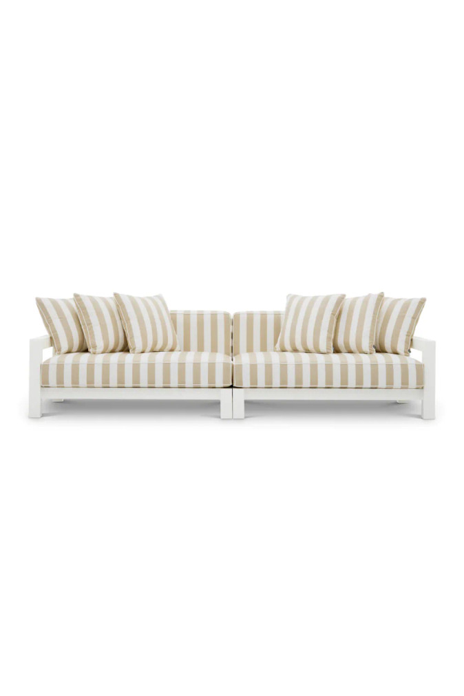 Outdoor Sofa Cap-Antibes Matte White/Florent Beige