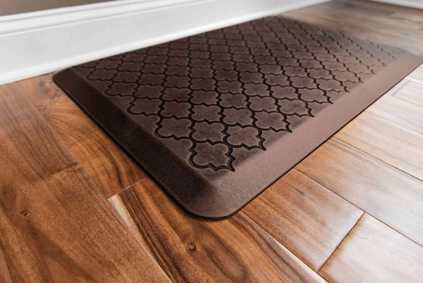 Antique Dark WellnessMats Premium Anti-Fatigue Mat Trellis