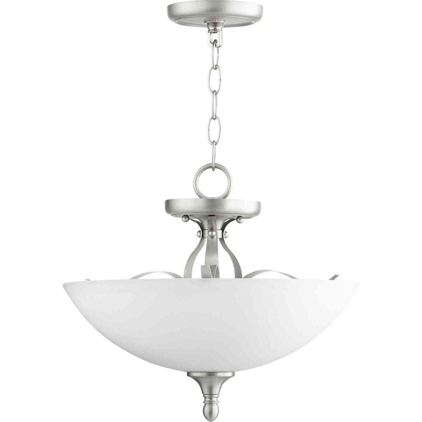 Transitional Jardin 3 Light Dual Mount In Satin Nickel