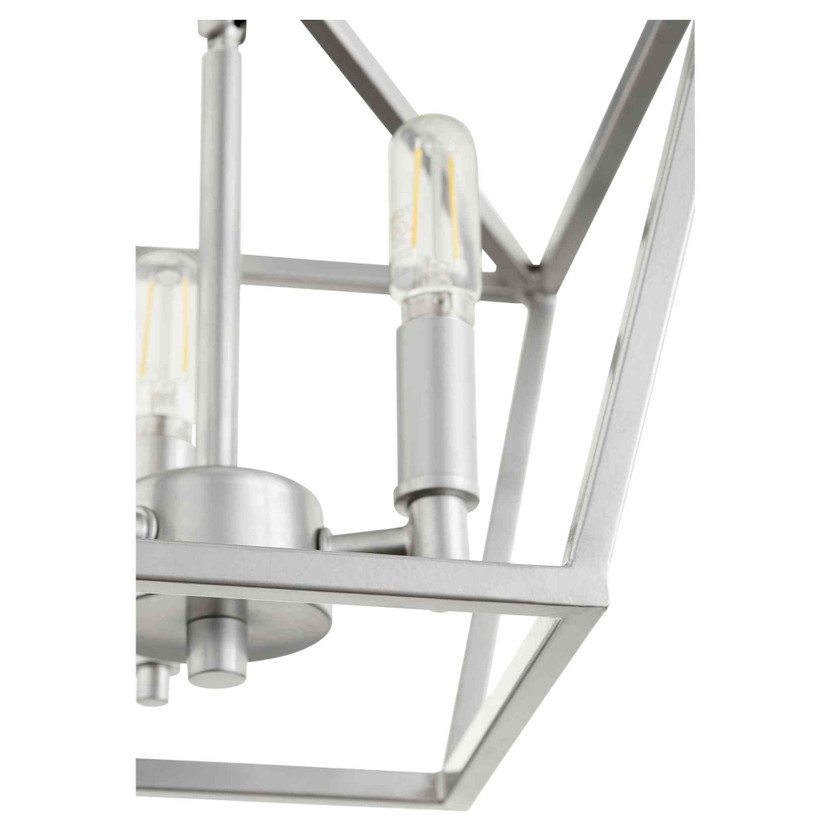 Transitional Gabriel 3 Light Ceiling Mount In Classic Nickel