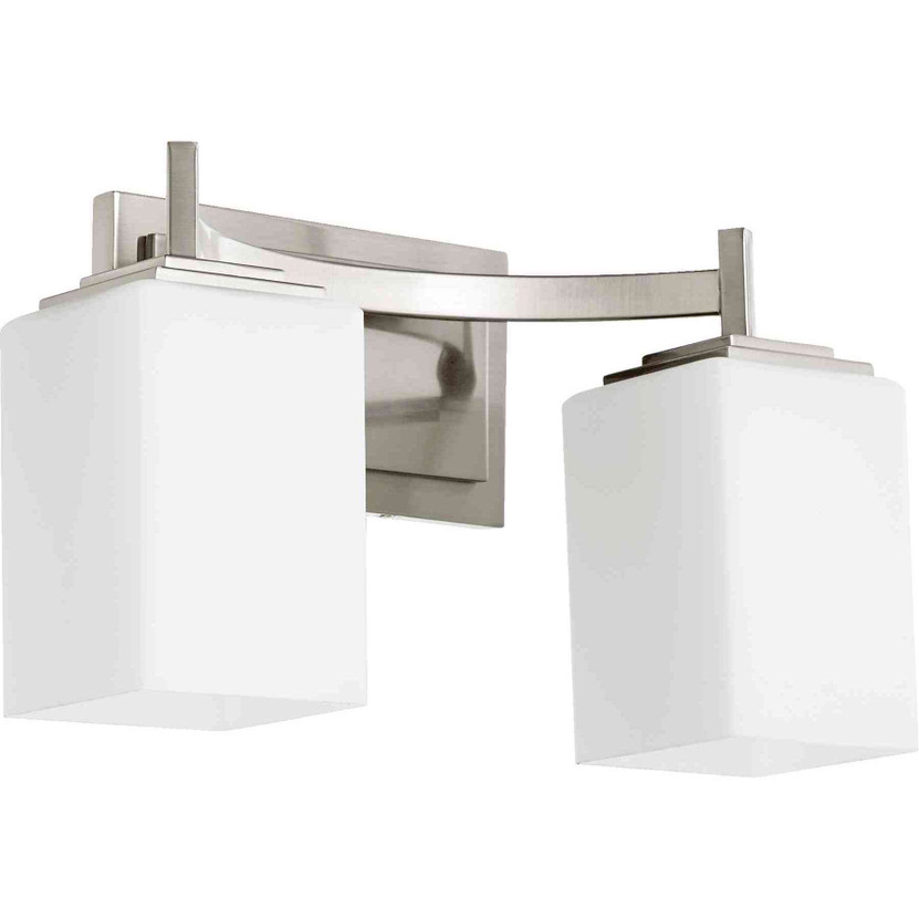 Modern And Contemporary Delta 2 Light Vanity In Satin Nickel