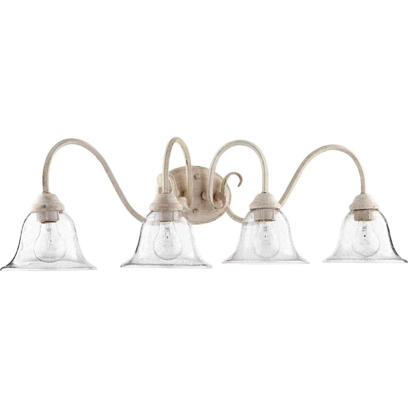 Transitional Spencer 4 Light Vanity In Persian White And Clear/Seeded