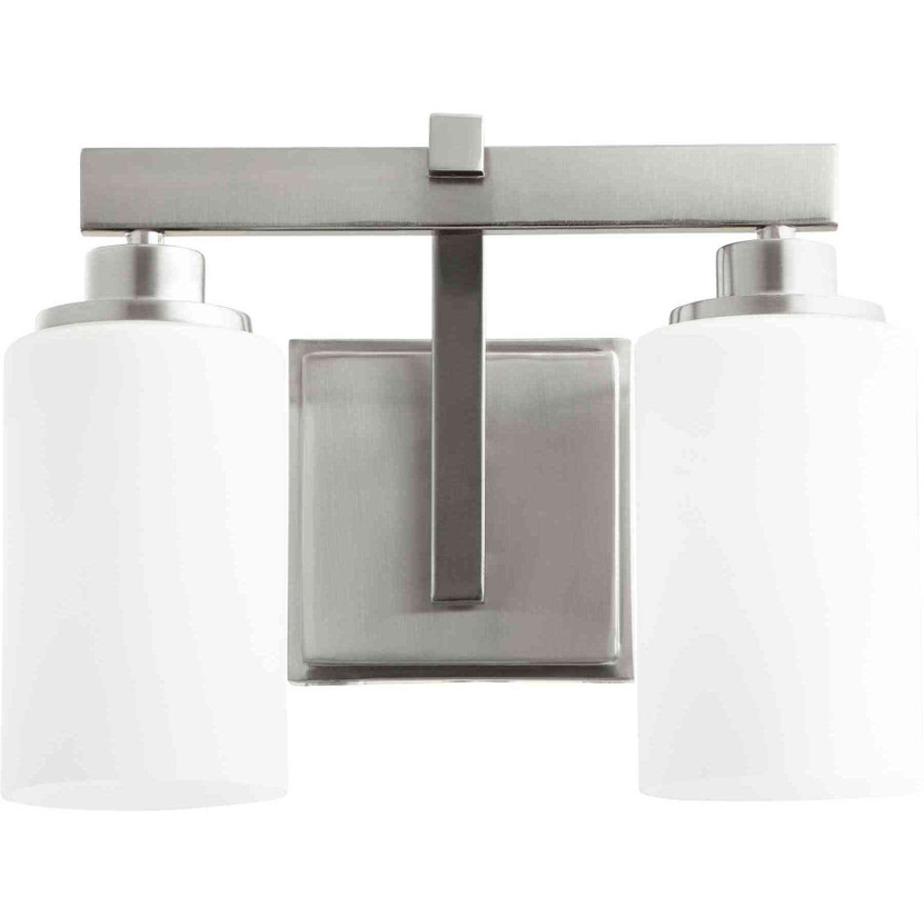 Transitional Lancaster 2 Light Vanity In Satin Nickel
