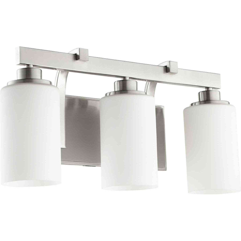 Transitional Lancaster 3 Light Vanity In Satin Nickel