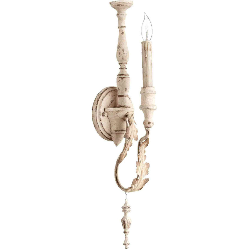 Traditional Salento 5X22 1 Light Wall Mount In Persian White
