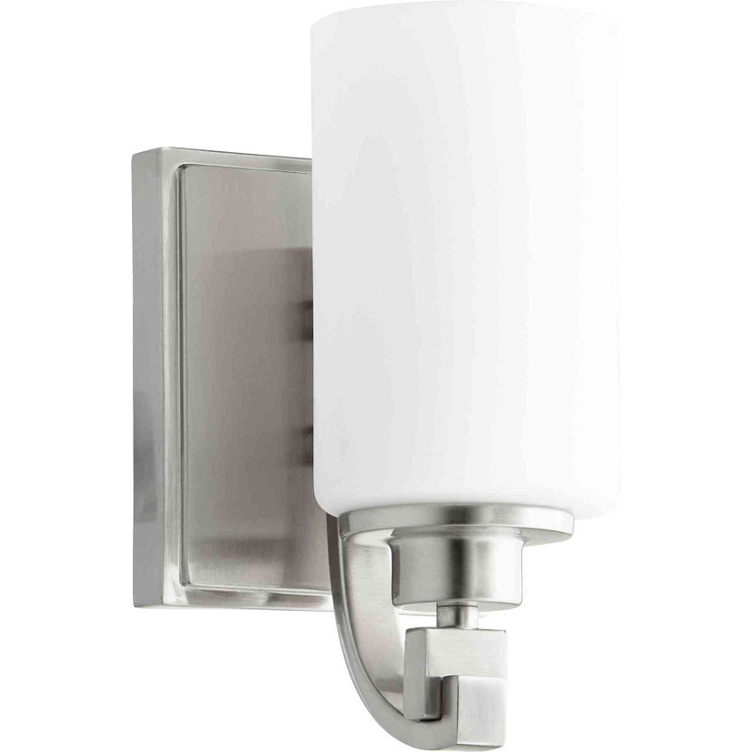 Transitional Lancaster 1 Light Wall Mount In Satin Nickel