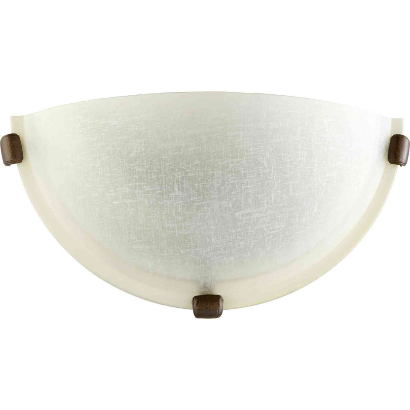 Transitional Linen Wall Sconce In Oiled Bronze