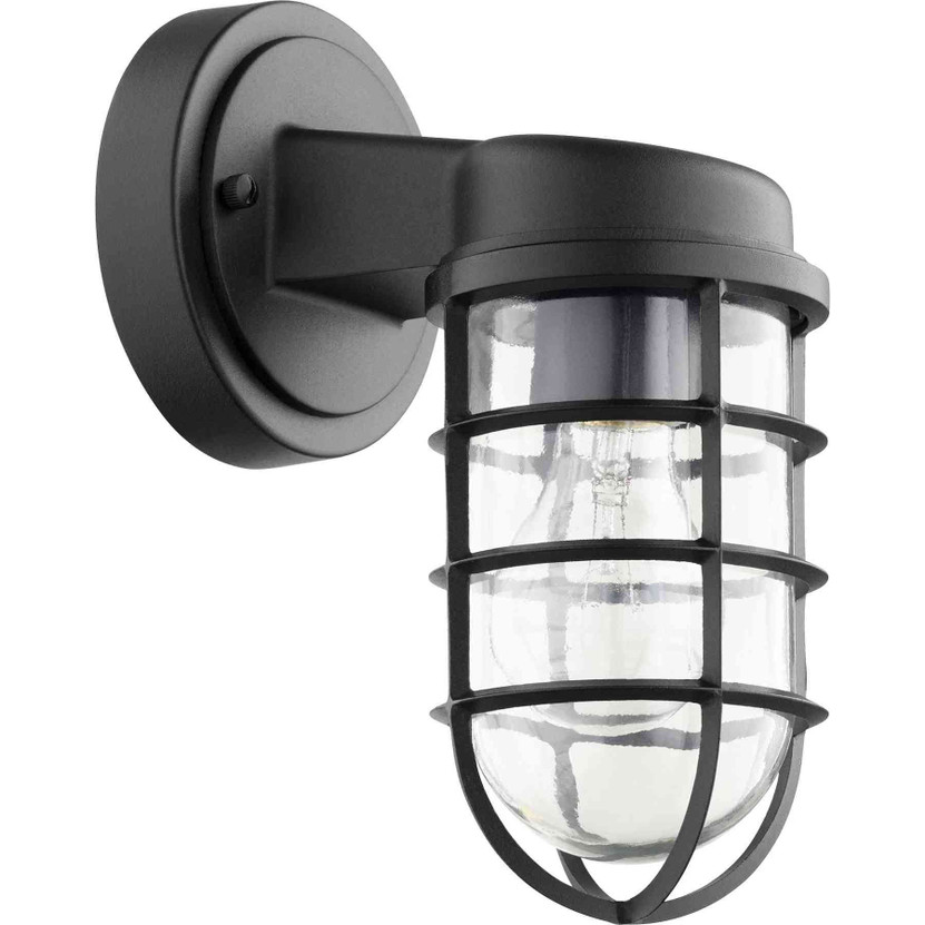 Transitional Belfour Wall Lantern In Noir