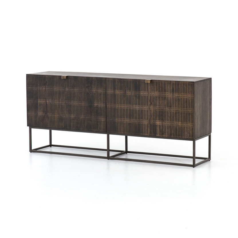 Kelby Sideboard-Carved Vintage Brown