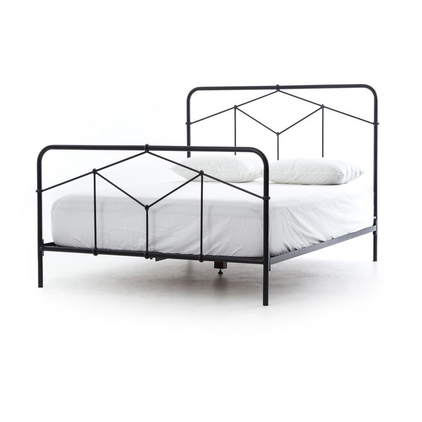 Casey Iron Queen Bed-Black