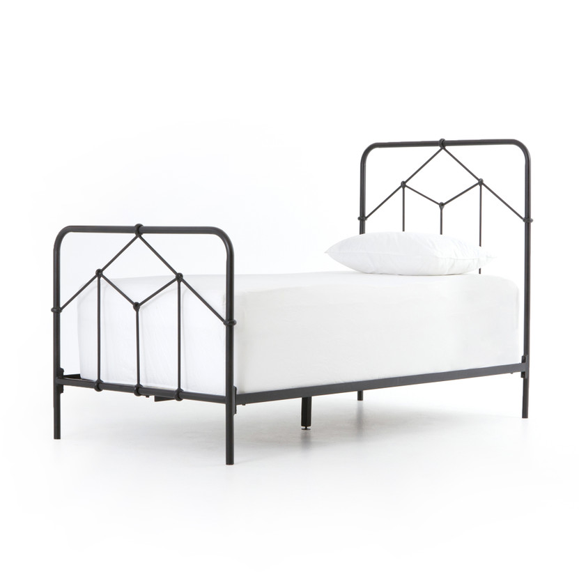Casey Iron Twin Bed-Black