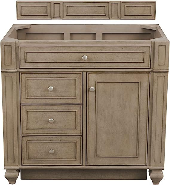 Bristol 36" Single Vanity, Whitewashed Walnut