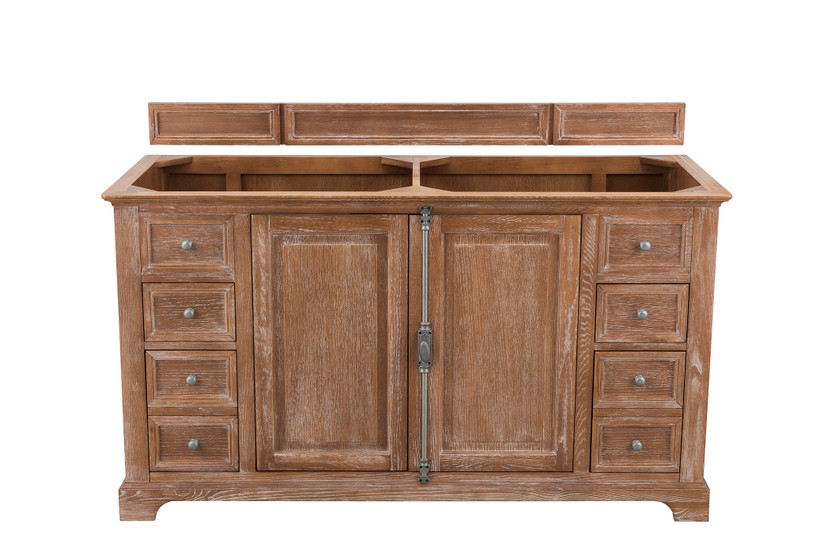 Providence 60" Double Vanity Cabinet, Driftwood