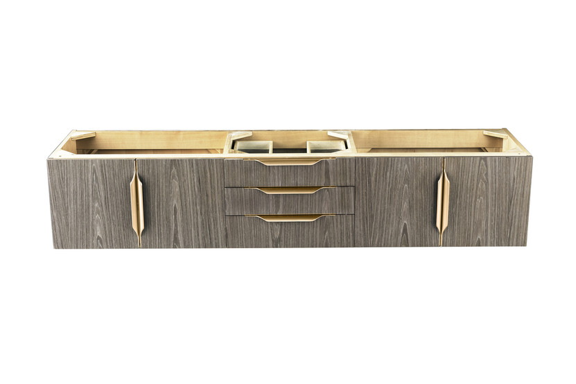 Columbia 72" Double Vanity, Ash Gray, Radiant Gold