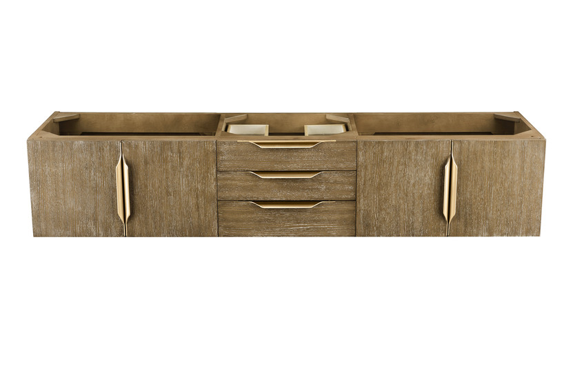 Columbia 72" Single Vanity, Latte Oak, Radiant Gold