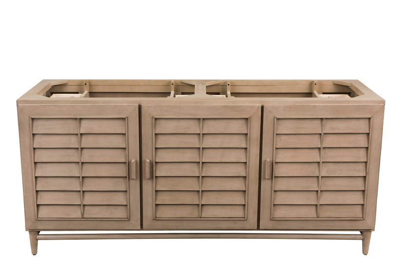 Portland 72" Double Vanity, Whitewashed Walnut