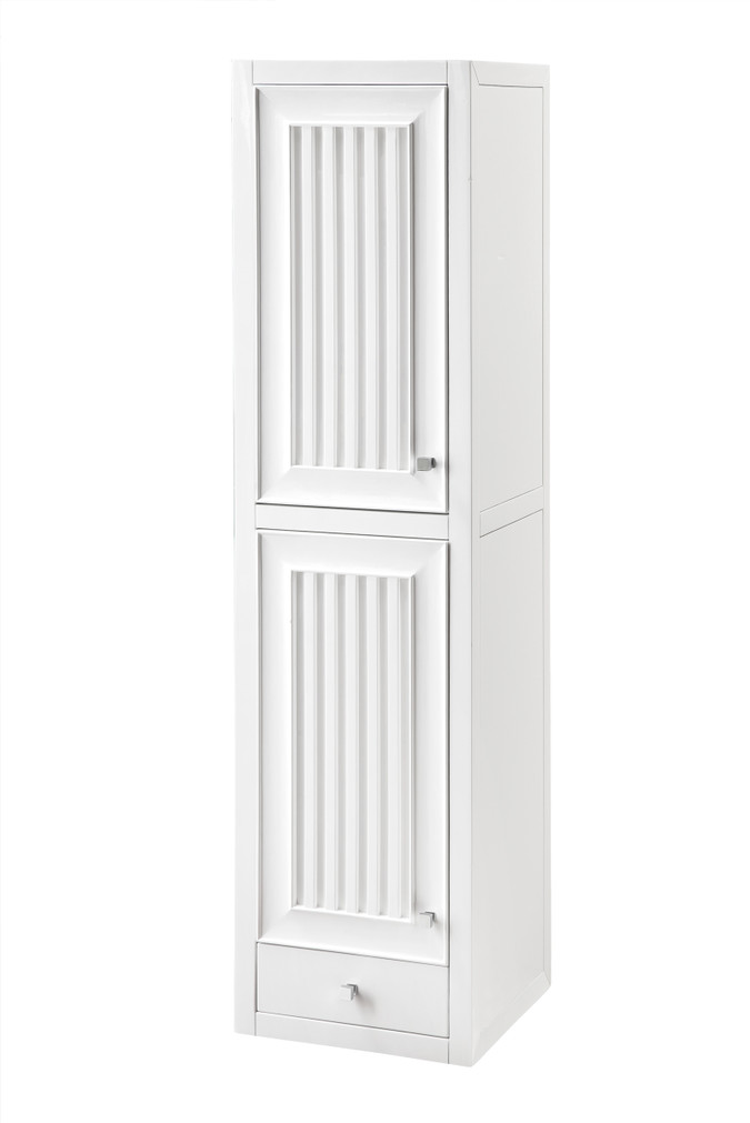 Athens 15" Tower Hutch - Left, Glossy White