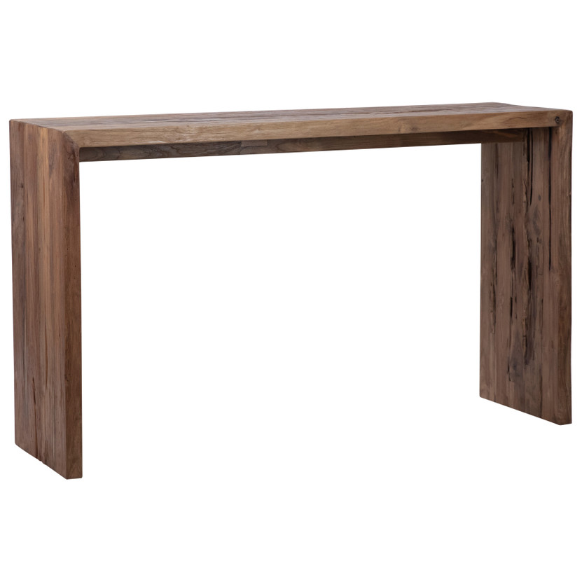 Camila 54" Rectangular Reclaimed Teak Waterfall Console Table