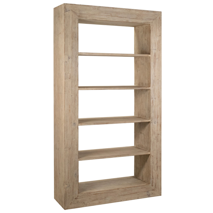 Datona 88" High Reclaimed Pine Warm Wash Block Bookcase
