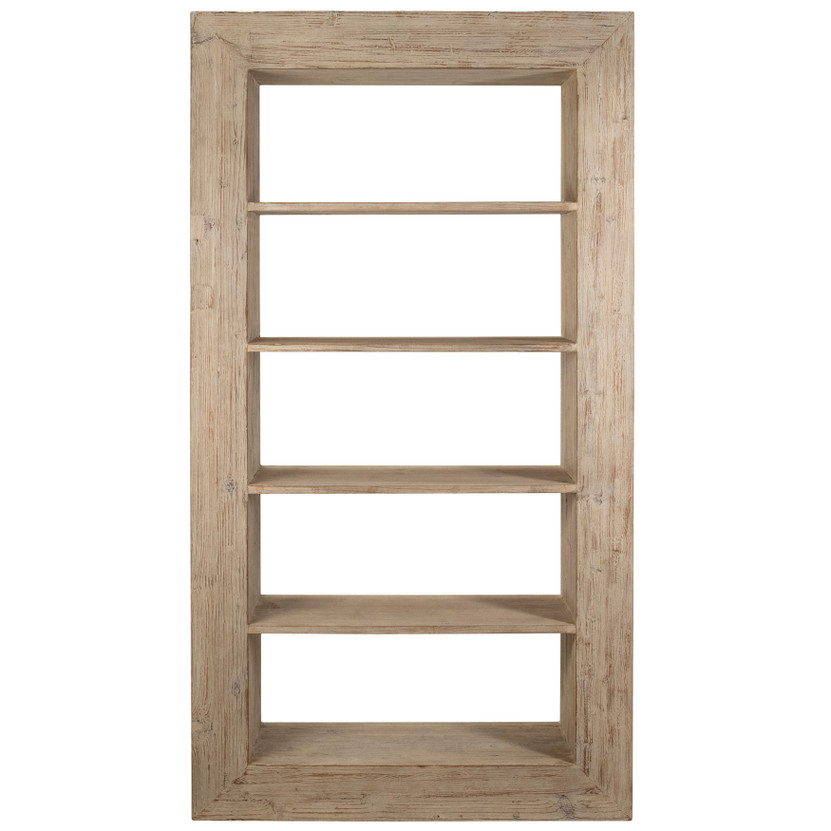 Datona 88" High Reclaimed Pine Warm Wash Block Bookcase