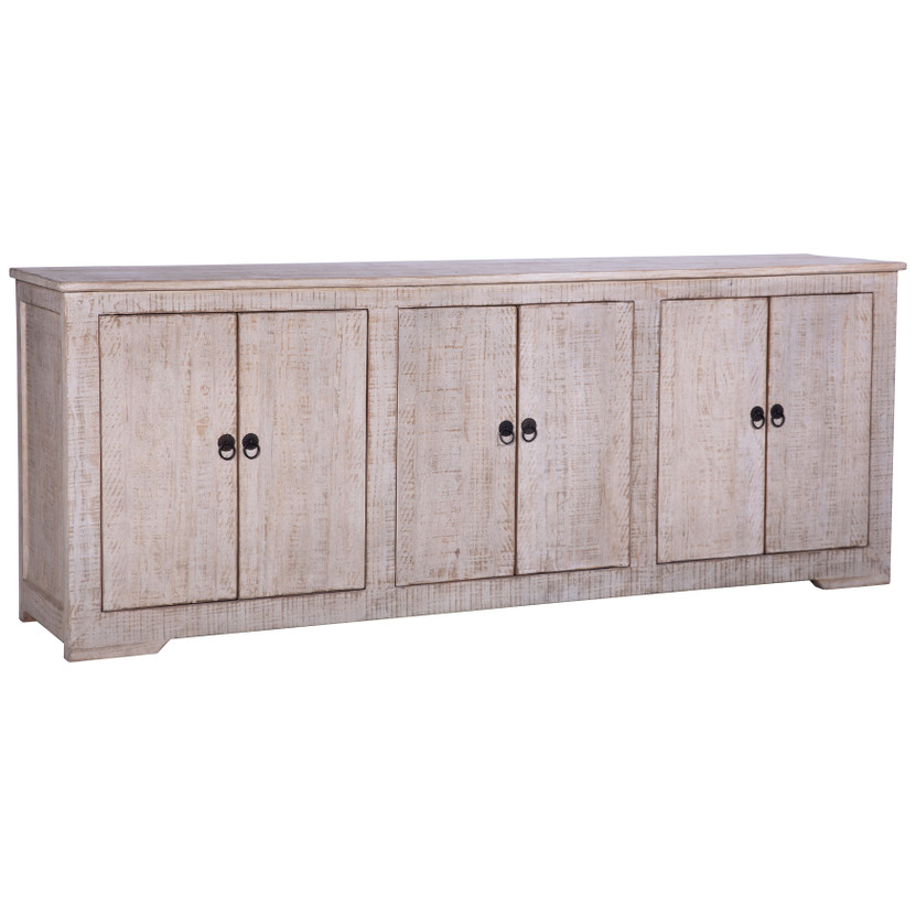 Harrison 83" Reclaimed Pine Light Wash Reclaimed Pine 6-Door Sideboard