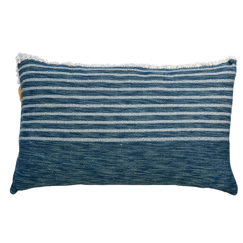 Riley Handwoven Wool Blend 24" x 14" Lumbar Pillow