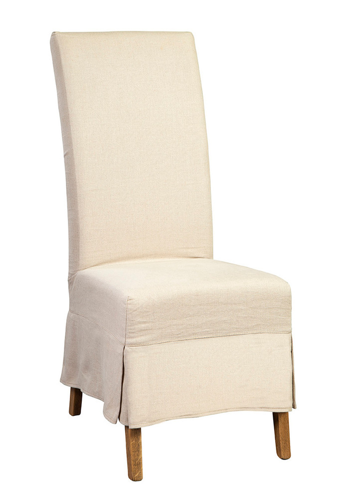 Linen Slip Covered Parsons Chair - Set of 2