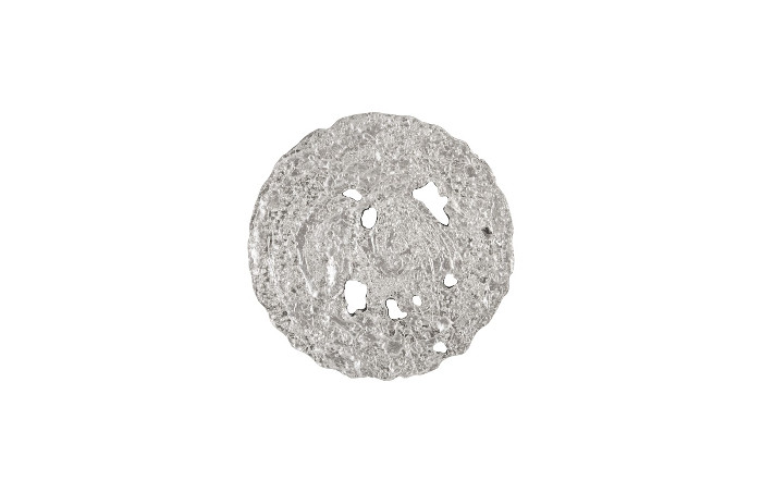 Molten Wall Disc, Small, Silver Leaf