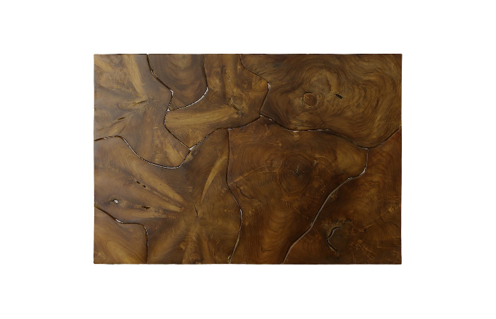 Teak Slice Coffee Table, Rectangle