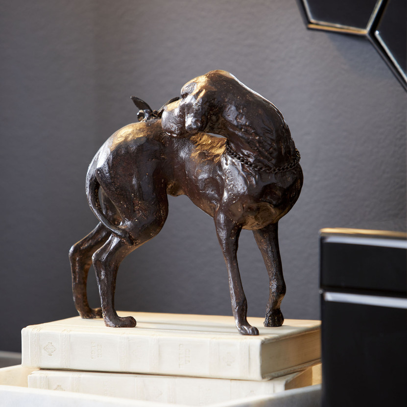 Dog and Butterfly | Rubbed Red