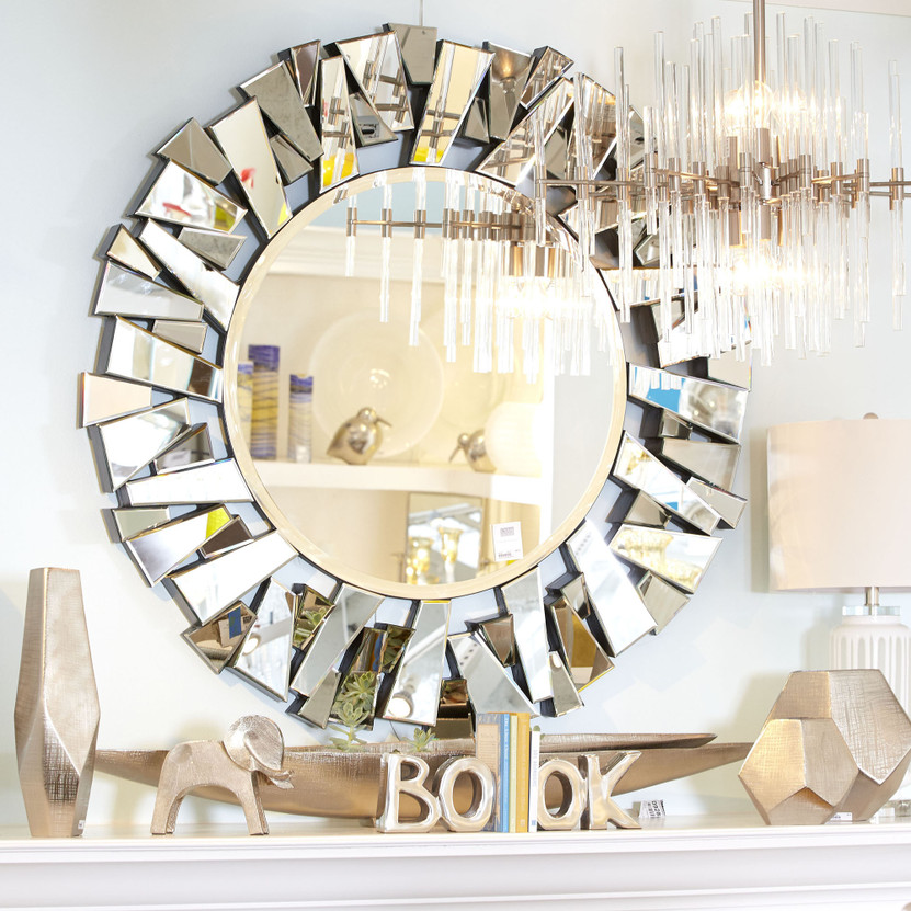 Circle Cityscape Mirror | Clear