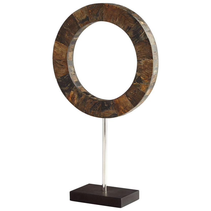 Portal Sculpture | Brown and Stainless Steel - Medium