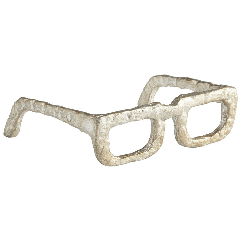 Sculptured Spectacles | Antique Silver - Medium