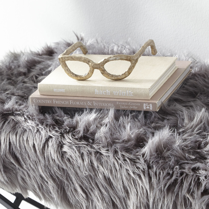 Cat Eyes Sculpture | Antique Silver - Medium