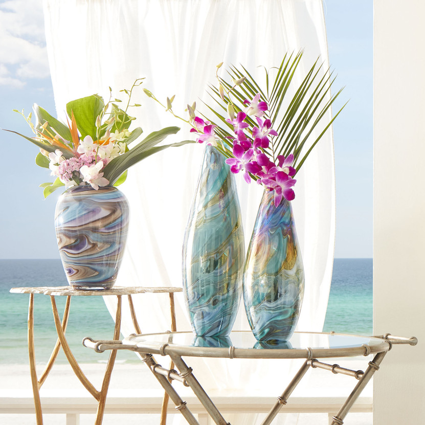 Chalcedony Vase | Multi-Colored Blue - Medium