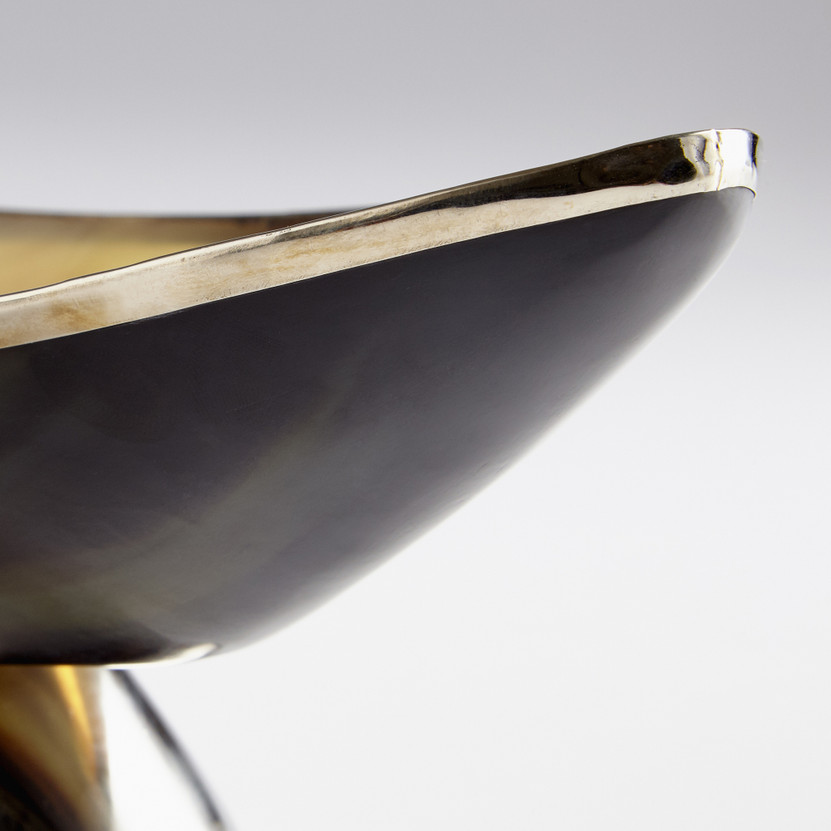 Cerith Tray | Horn and Silver - Large